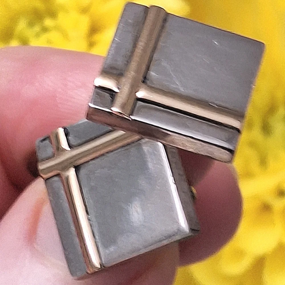 PETER BRAMS DESIGN | Sterling Silver & Gold Cuff Links